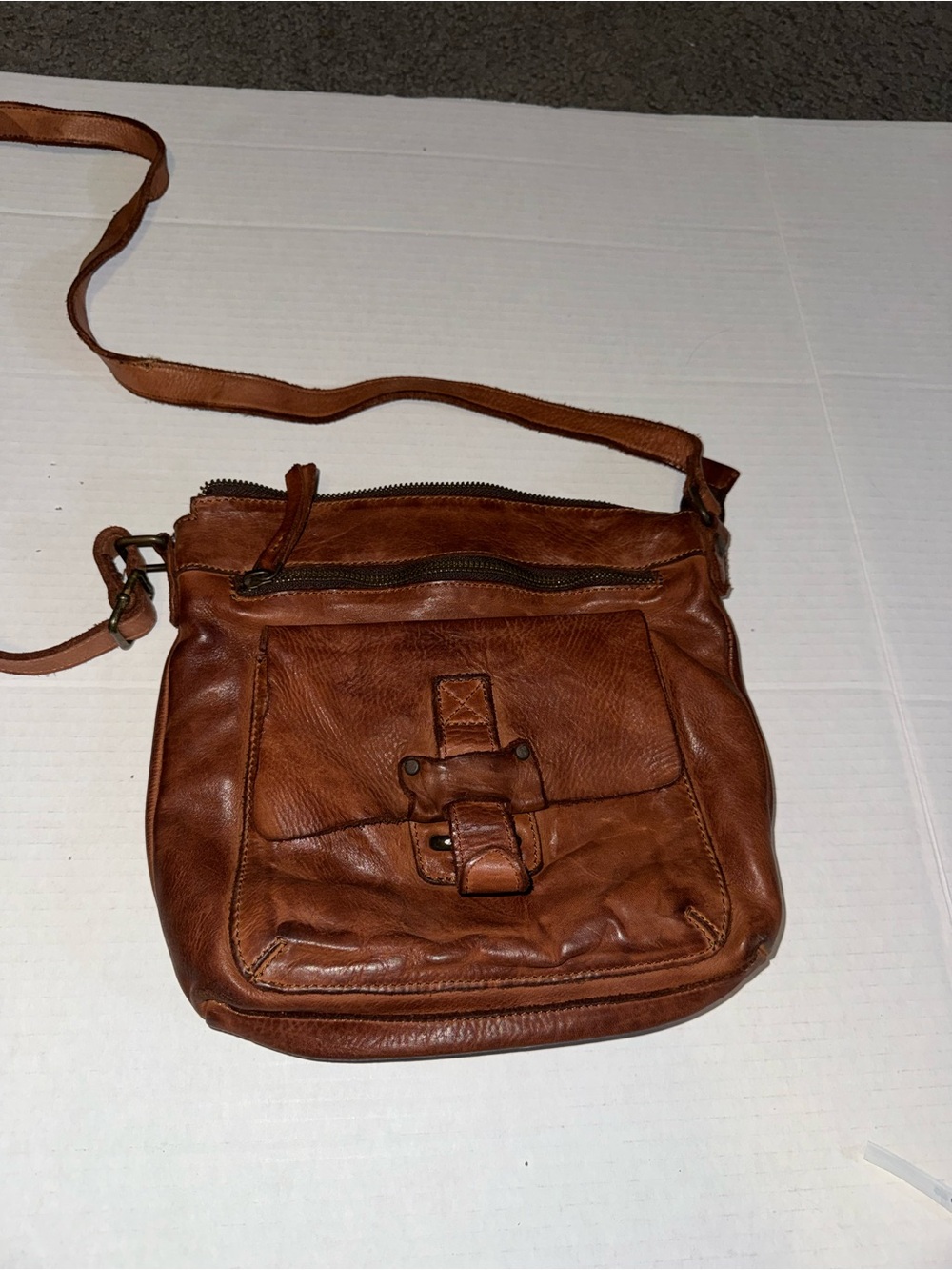 Brown Leather Crossbody Bag